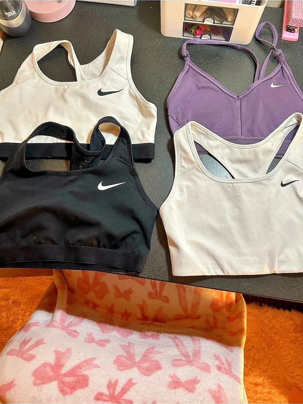 Nike Nike Swoosh Medium Support Sports Bra Bundle Black & White Like New